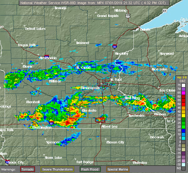 Interactive Hail Maps Hail Map for Vernon Center, MN