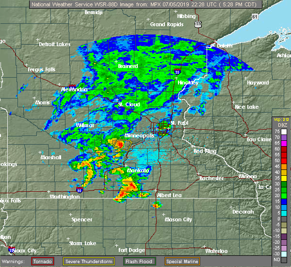 Interactive Hail Maps Hail Map for Arlington, MN