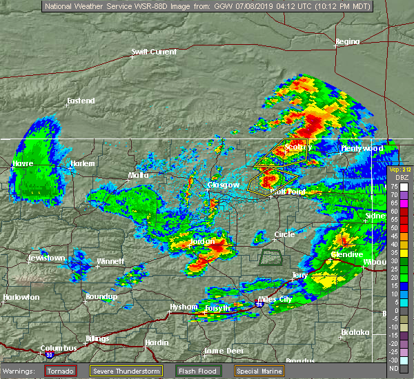 Interactive Hail Maps Hail Map for Flaxville, MT
