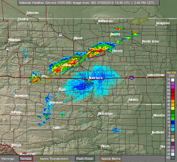 Interactive Hail Maps Hail Map for Dickinson, ND