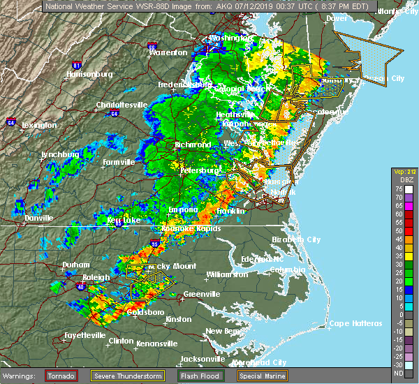 Interactive Hail Maps Hail Map for Hampton, VA