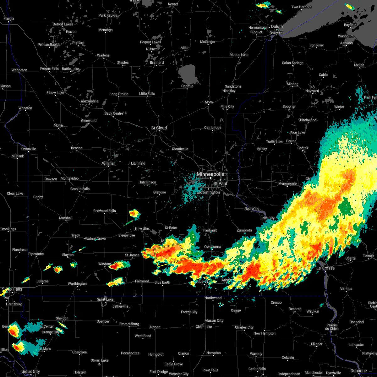 Interactive Hail Maps Hail Map for Vernon Center, MN