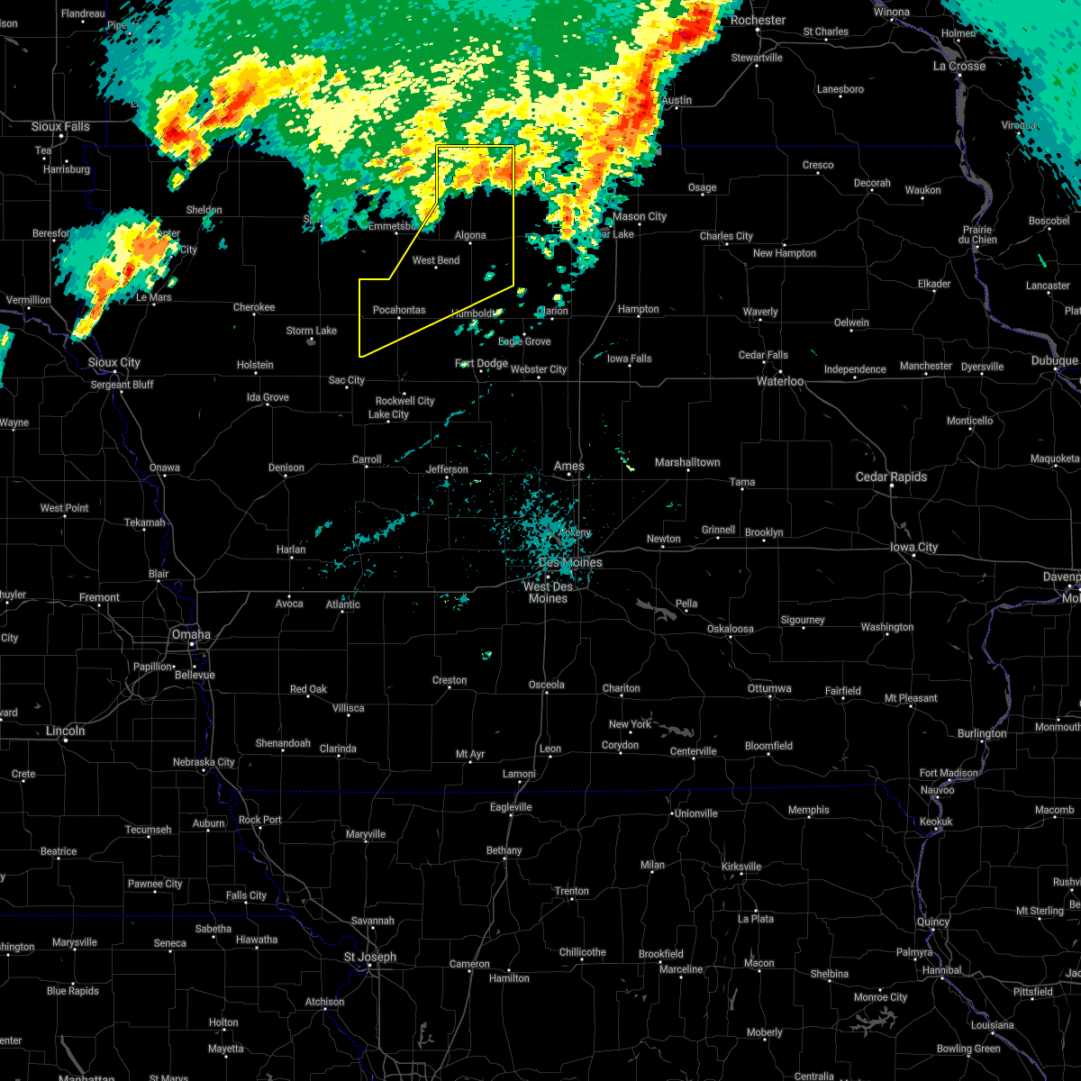 Interactive Hail Maps Hail Map for Algona, IA