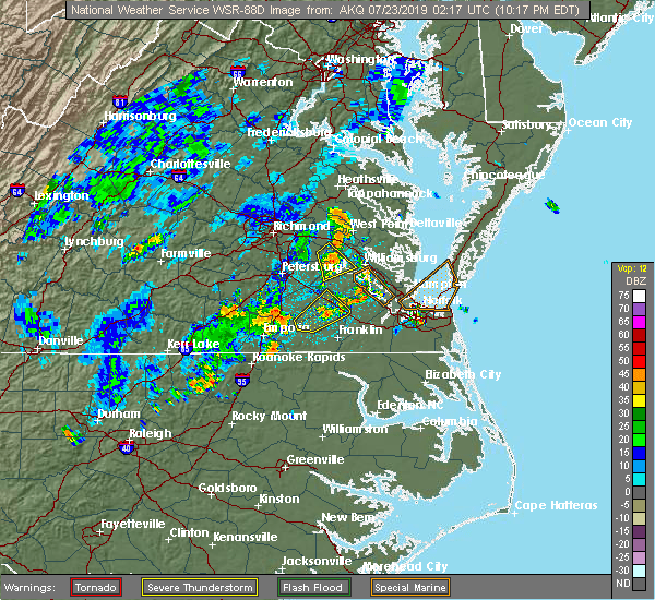 Interactive Hail Maps Hail Map for Claremont, VA