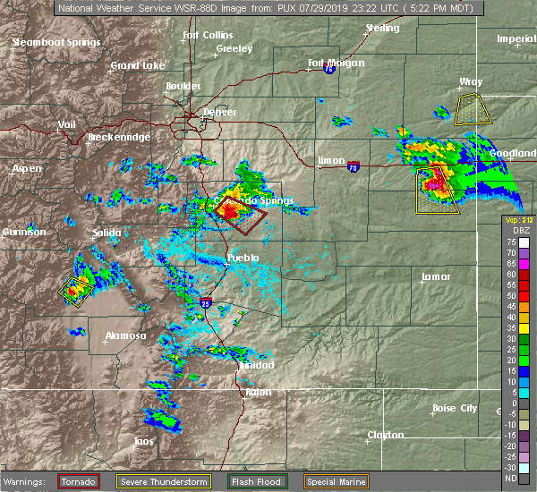 Interactive Hail Maps Hail Map for Colorado Springs, CO