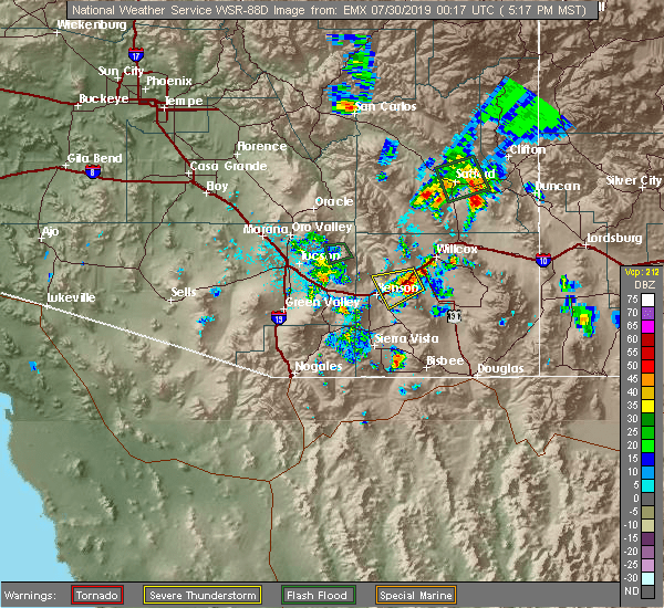 Interactive Hail Maps Hail Map for Safford, AZ