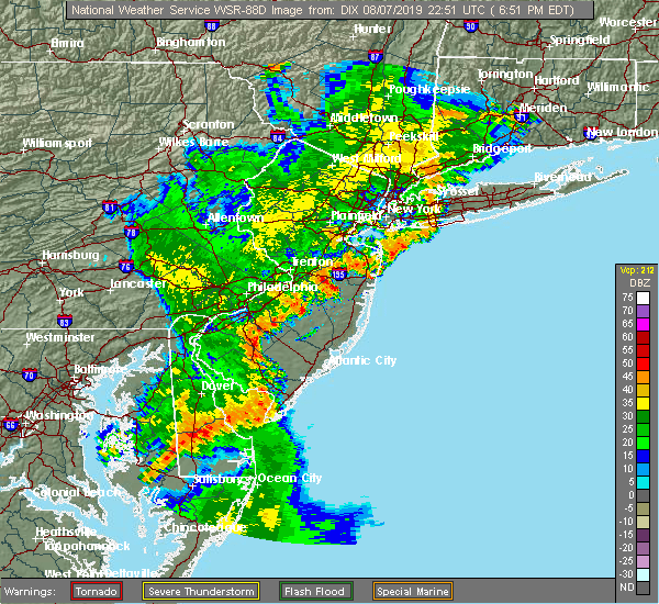 Interactive Hail Maps Hail Map for Villas, NJ