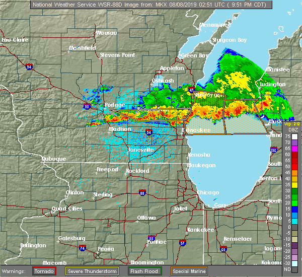 Interactive Hail Maps Hail Map for Grafton, WI