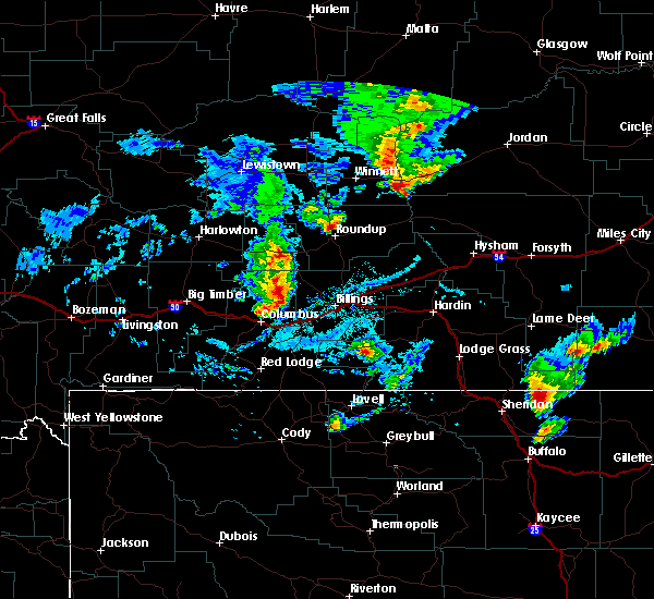 Interactive Hail Maps Hail Map for Roundup, MT