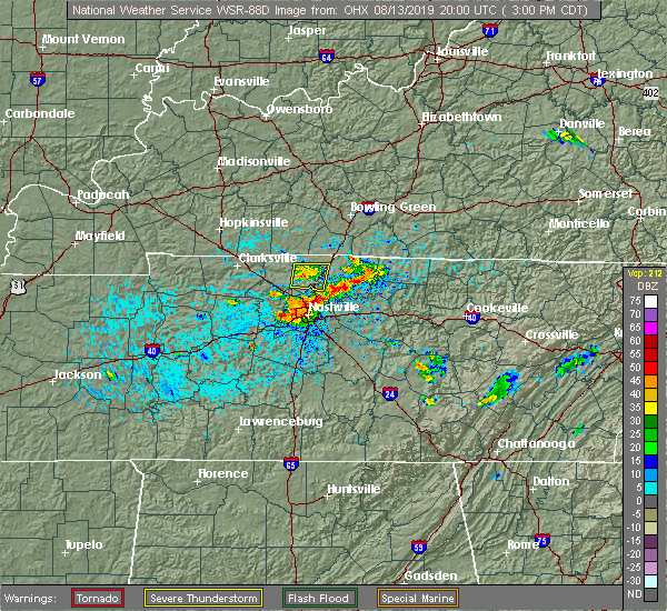 Interactive Hail Maps Hail Map for Springfield, TN