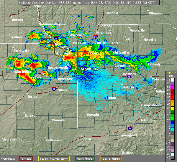 Interactive Hail Maps Hail Map for Leavenworth, KS