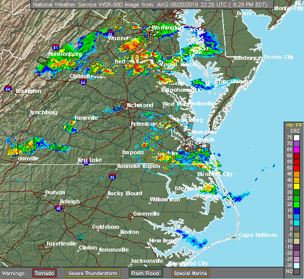 Interactive Hail Maps Hail Map for Waverly, VA