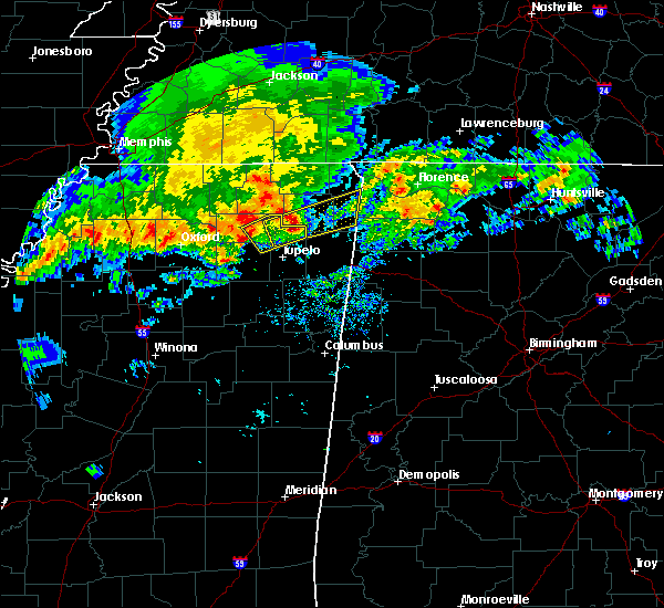 Interactive Hail Maps Hail Map for Saltillo, MS