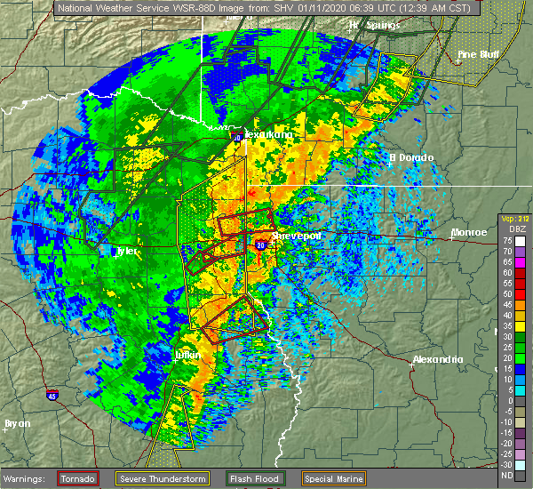 Interactive Hail Maps Hail Map for Shreveport, LA