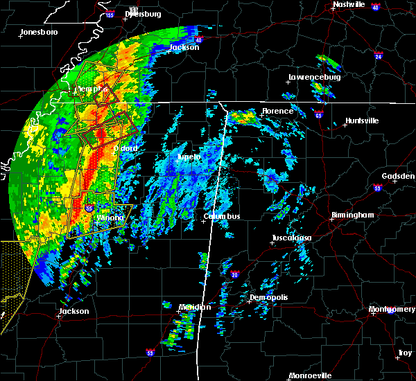 Interactive Hail Maps Hail Map for Coffeeville, MS