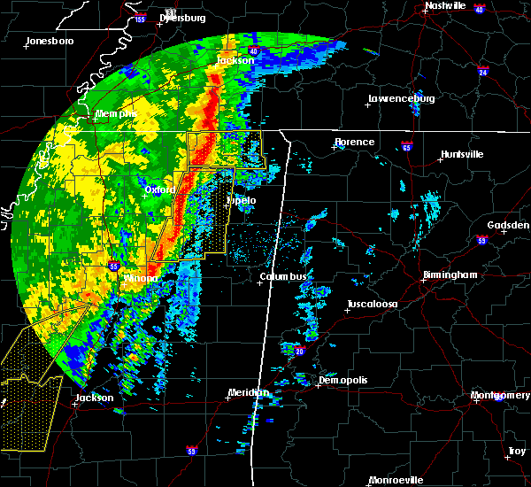 Interactive Hail Maps Hail Map for Slate Springs, MS