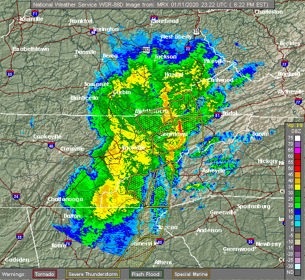 Interactive Hail Maps Hail Map for Kingsport, TN