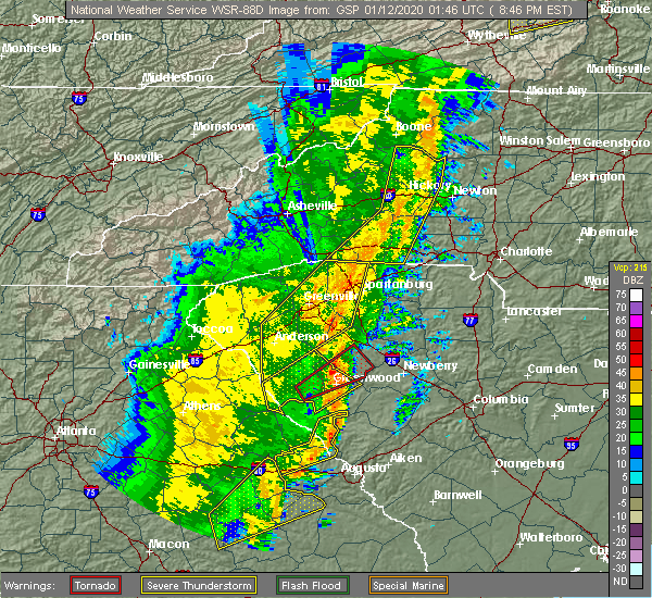 Interactive Hail Maps Hail Map for Greenville, SC
