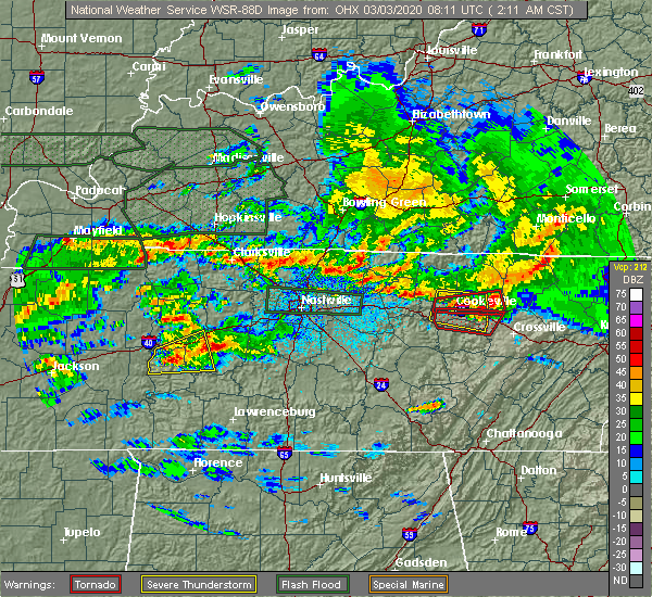 Interactive Hail Maps Hail Map for Cookeville, TN