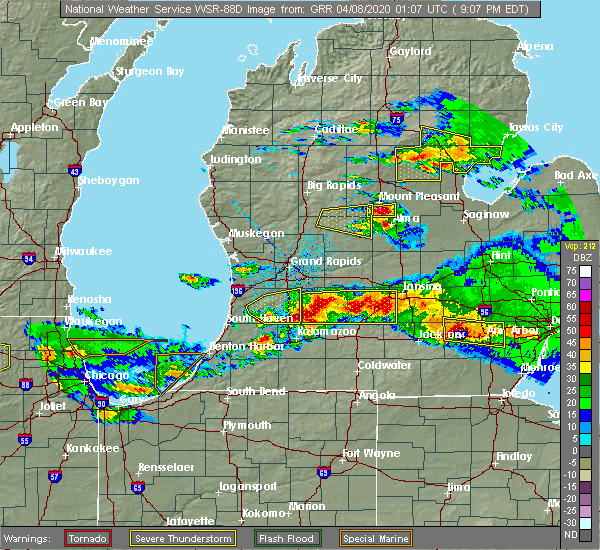 Interactive Hail Maps Hail Map for Midland, MI