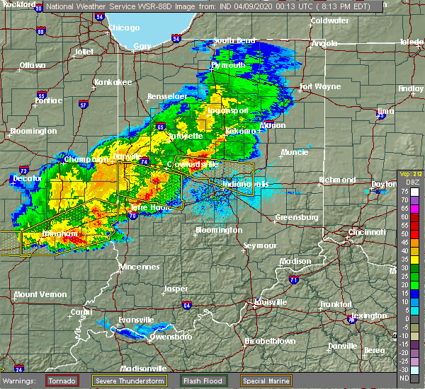 Interactive Hail Maps Hail Map for West Terre Haute, IN