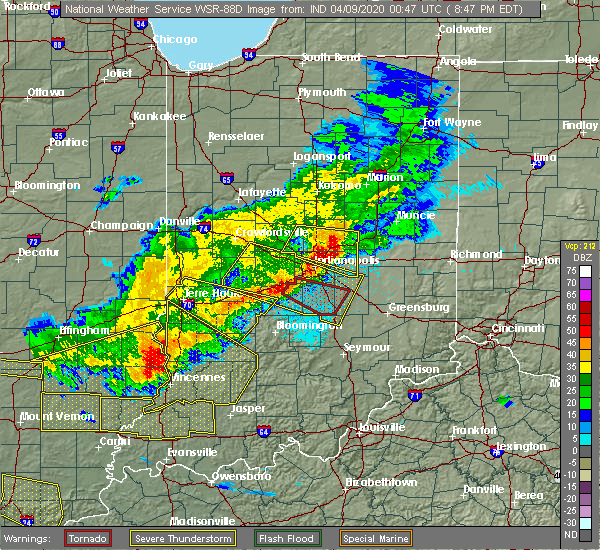 Interactive Hail Maps Hail Map for Martinsville, IN