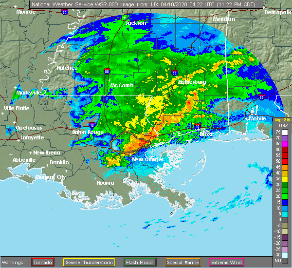 Interactive Hail Maps Hail Map for Arabi, LA