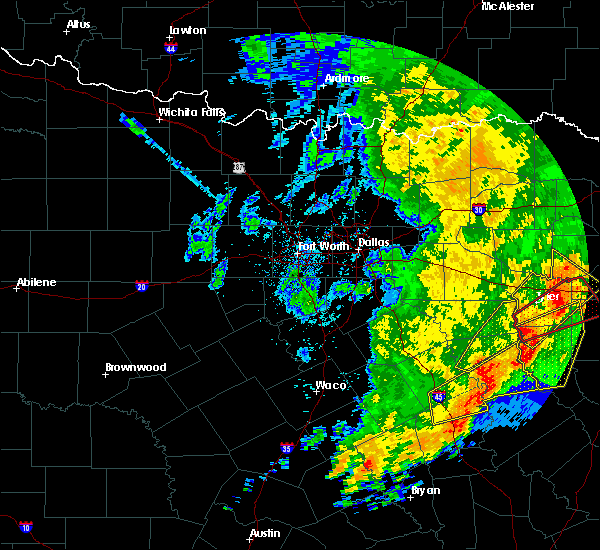Interactive Hail Maps Hail Map for Oakwood, TX