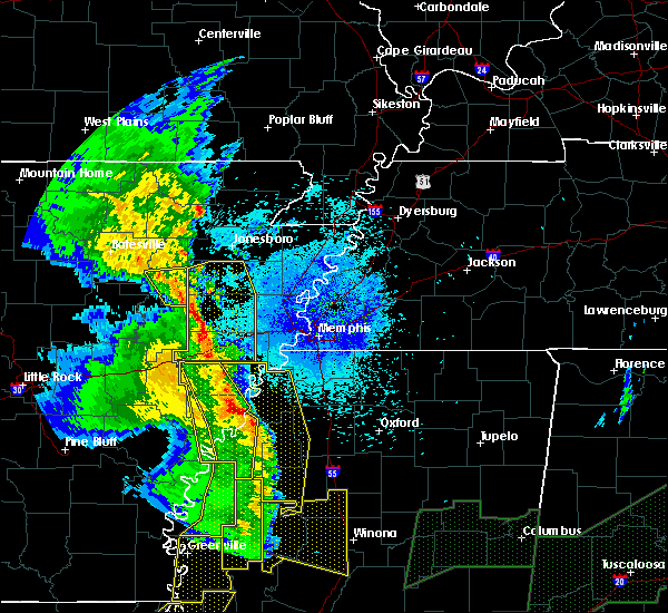 Interactive Hail Maps Hail Map for Hickory Ridge, AR