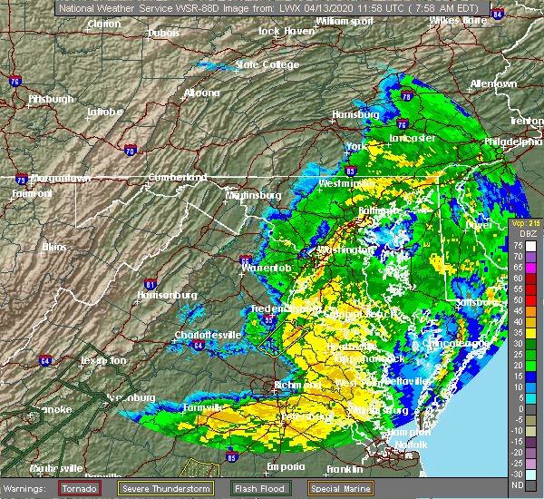 Interactive Hail Maps Hail Map for Bowling Green, VA