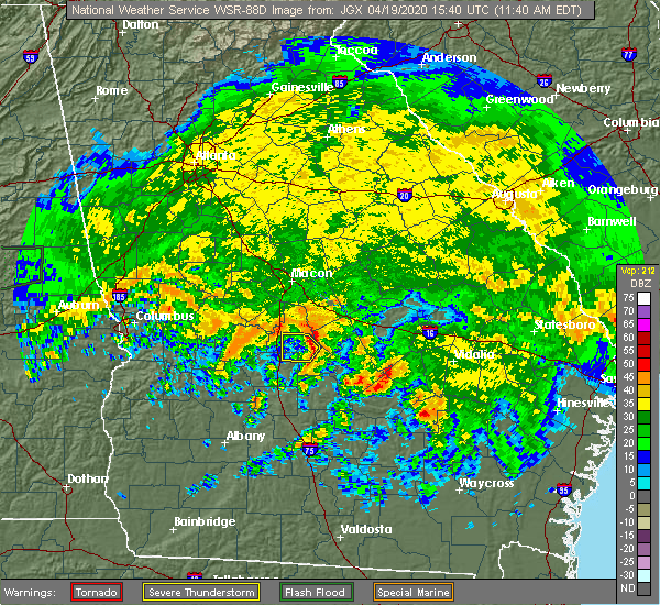 Interactive Hail Maps Hail Map for Hawkinsville, GA
