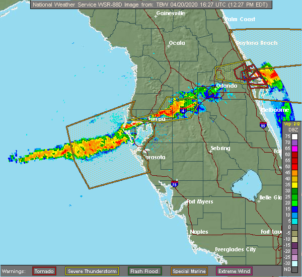 Interactive Hail Maps Hail Map for Bradenton, FL