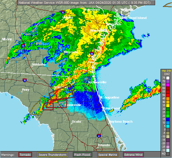 Interactive Hail Maps Hail Map for Brooker, FL