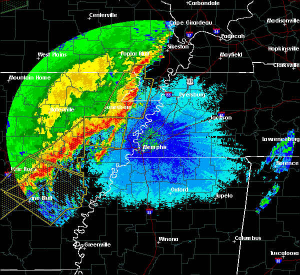 Interactive Hail Maps Hail Map for Hickory Ridge, AR