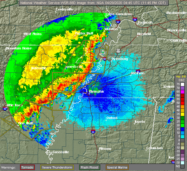 Interactive Hail Maps Hail Map for Hickory Ridge, AR