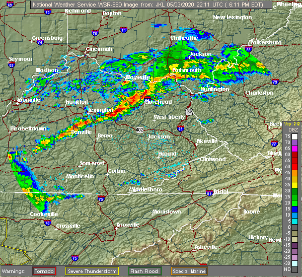 Interactive Hail Maps Hail Map for Mount Sterling, KY