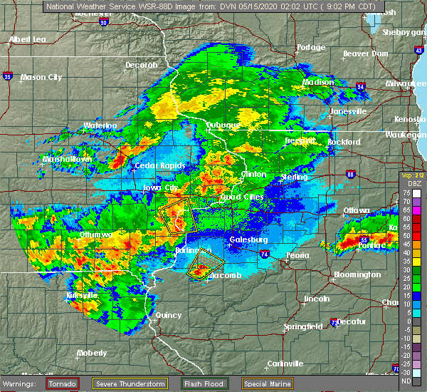 Interactive Hail Maps Hail Map for Muscatine, IA
