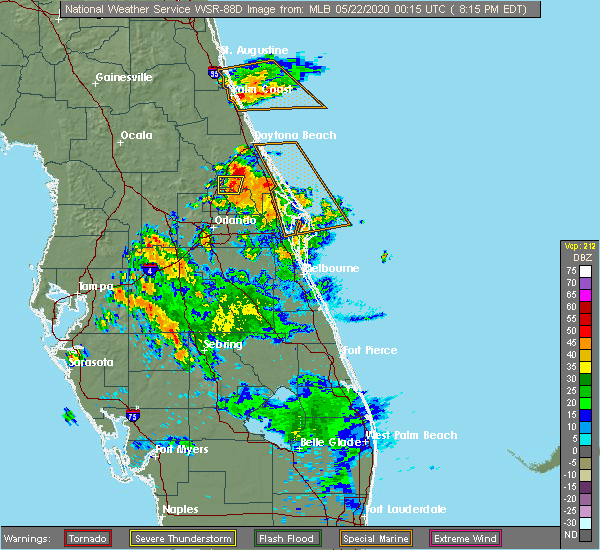 Interactive Hail Maps Hail Map for Orange City, FL