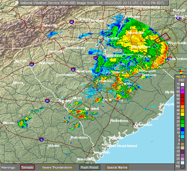 Interactive Hail Maps Hail Map for Camden, SC