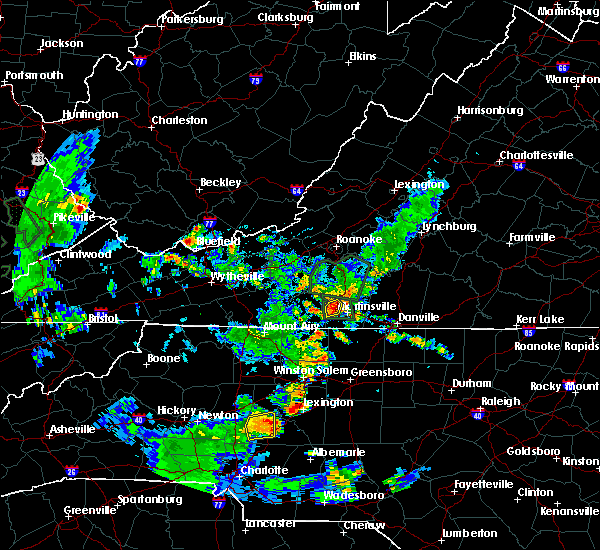 Interactive Hail Maps Hail Map for Martinsville, VA