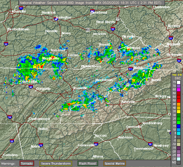 Interactive Hail Maps Hail Map for Vonore, TN