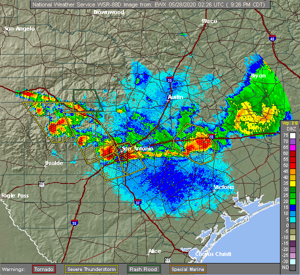 Interactive Hail Maps Hail Map for Yoakum, TX