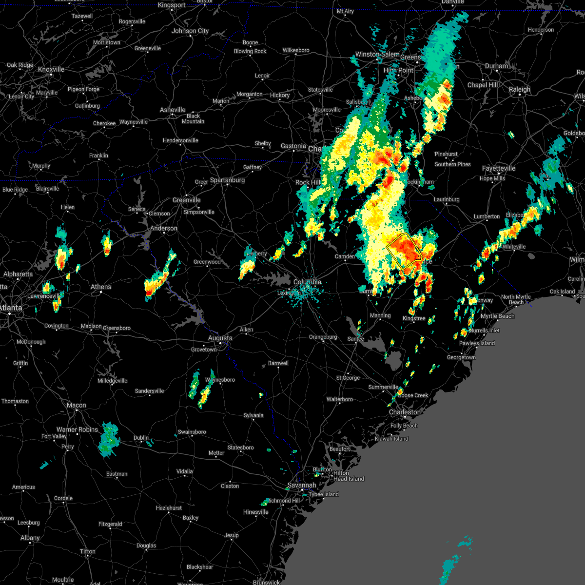 Hail Map for Darlington, SC Interactive Hail Maps