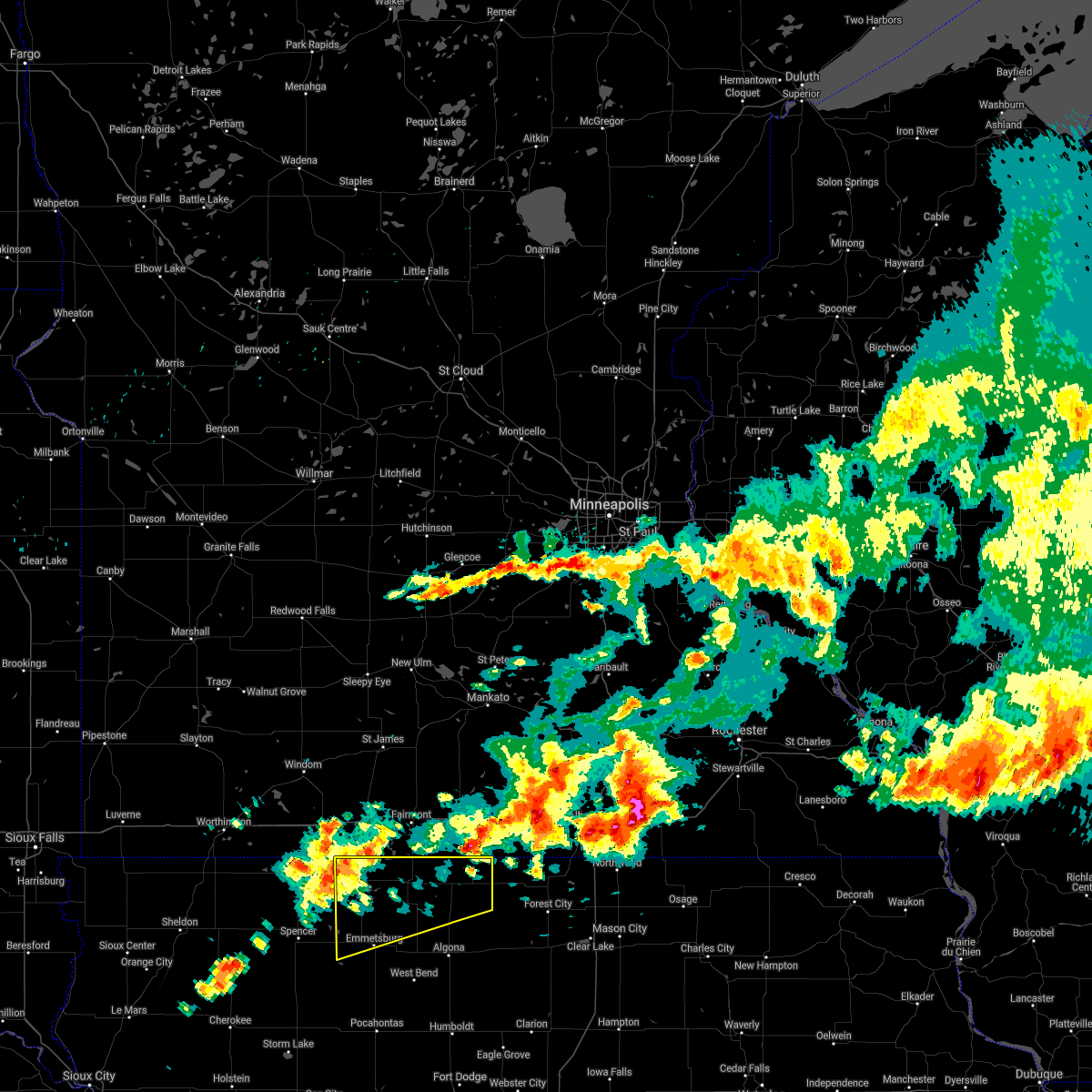 Interactive Hail Maps Hail Map for Estherville, IA