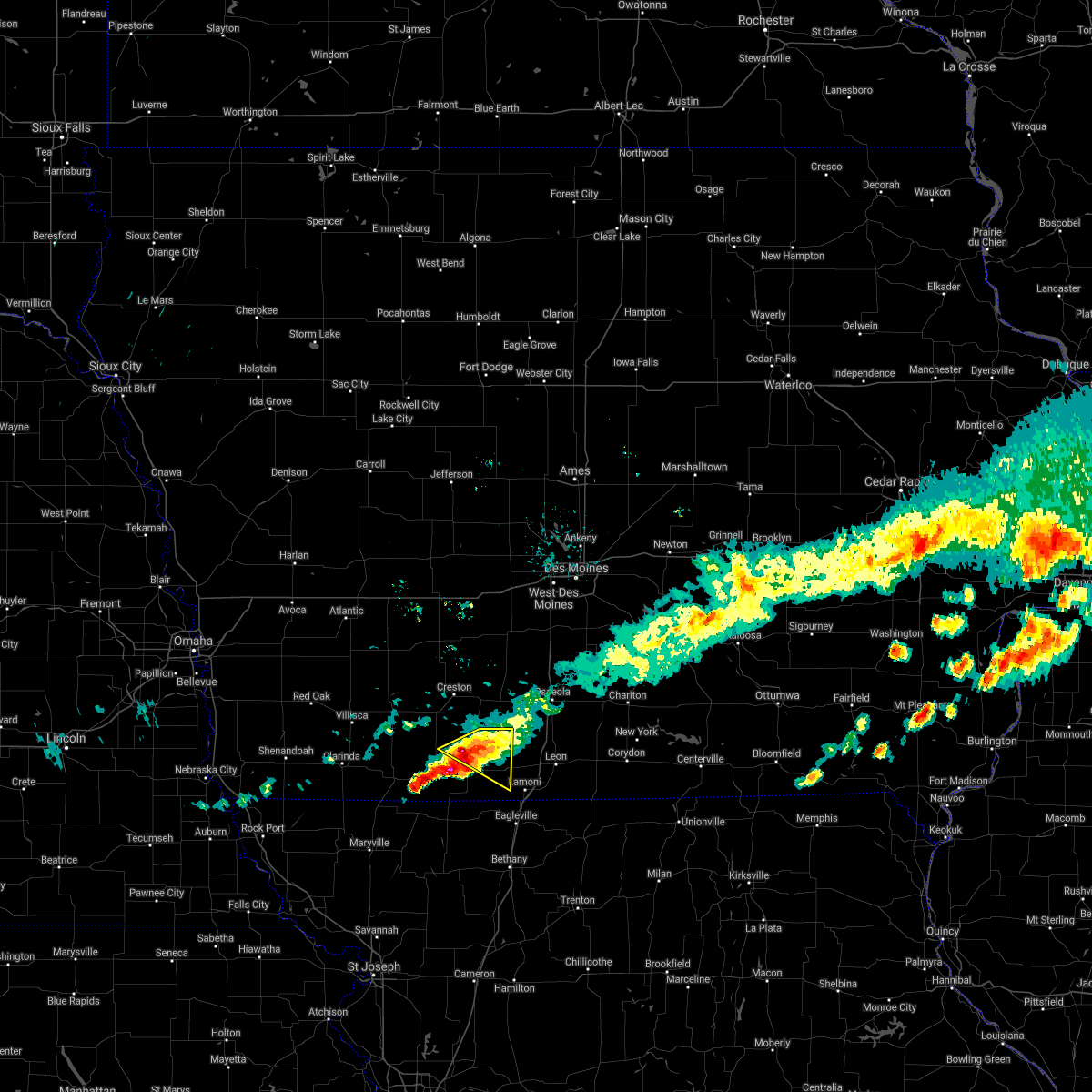 Interactive Hail Maps Hail Map for Kellerton, IA