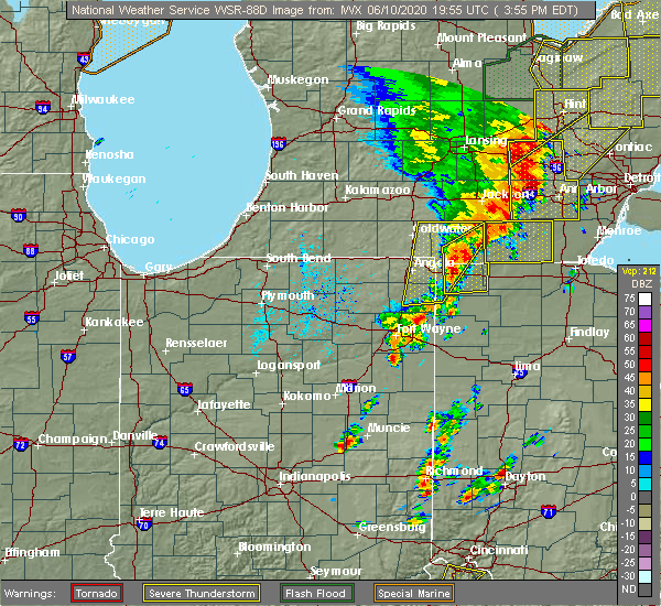 Interactive Hail Maps Hail Map for LeoCedarville, IN
