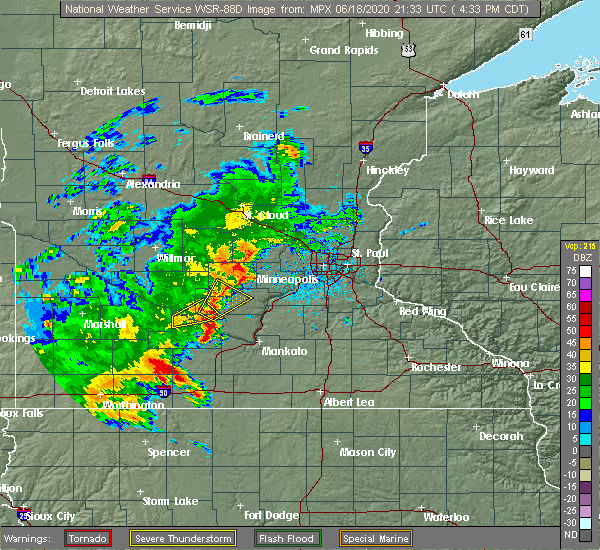Interactive Hail Maps Hail Map for Arlington, MN