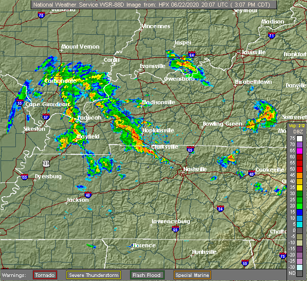 Interactive Hail Maps Hail Map for Clarksville, TN