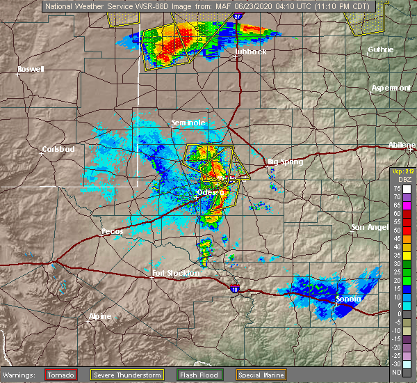 Interactive Hail Maps Hail Map for Midland, TX