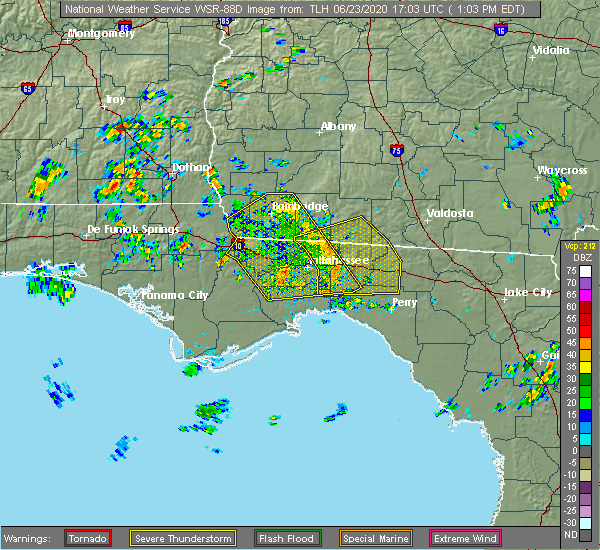 Interactive Hail Maps Hail Map for Crawfordville, FL